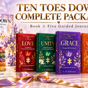 Ten Toes Down Complete Package — the book plus five guided journals: Love, Unity, Grace, Voice and Faith